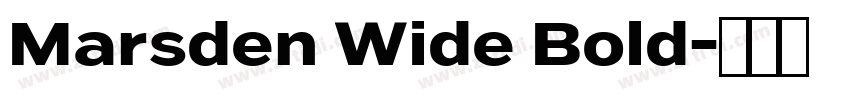 Marsden Wide Bold字体转换
